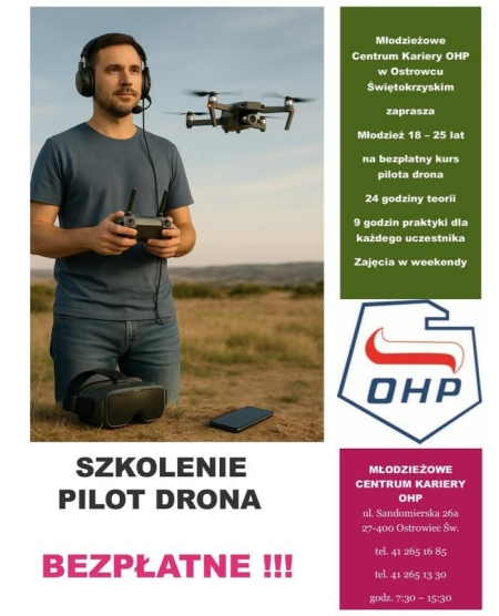 Pilot drona - bezpłatne szkolenie!