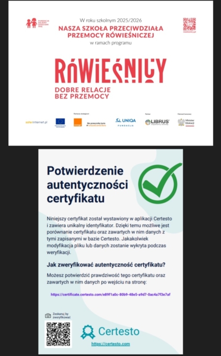 Certyfikat 'Rówieśnicy' dla CKZiU