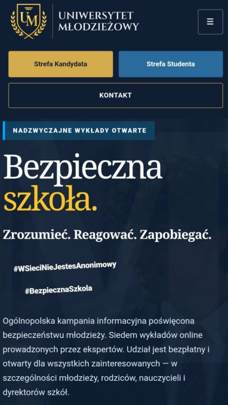 Bezpieczna szkoła - bezpłatne szkolenia dla rodziców, uczniów i nauczycieli 